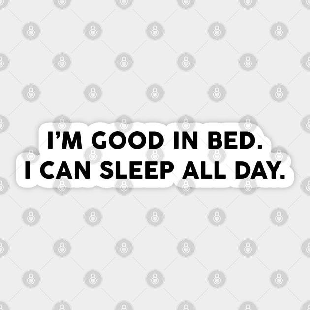 GOOD IN BED Sticker by TheArtism